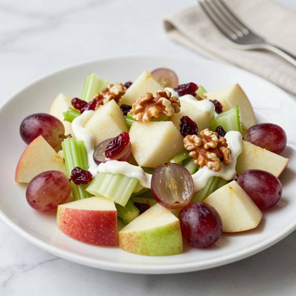 Waldorf salad finished dish