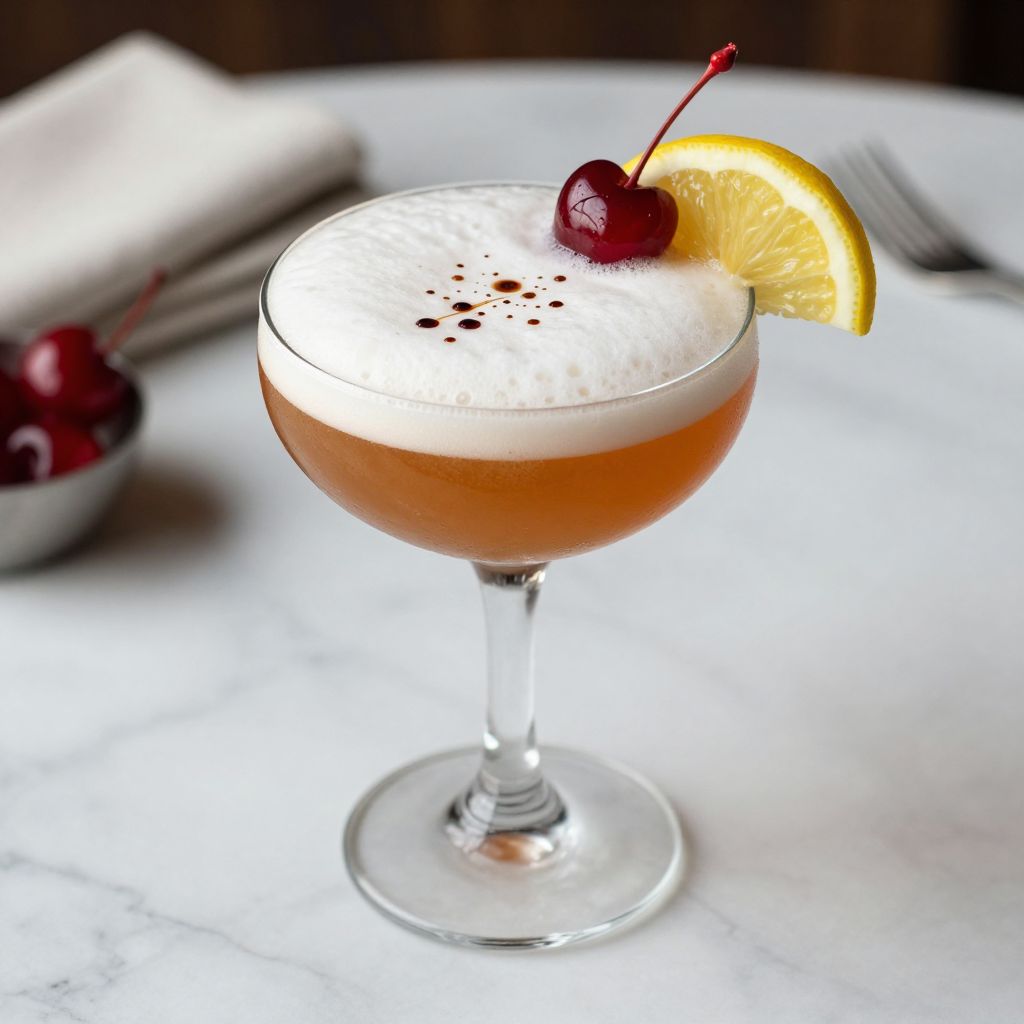 Finished whiskey sour