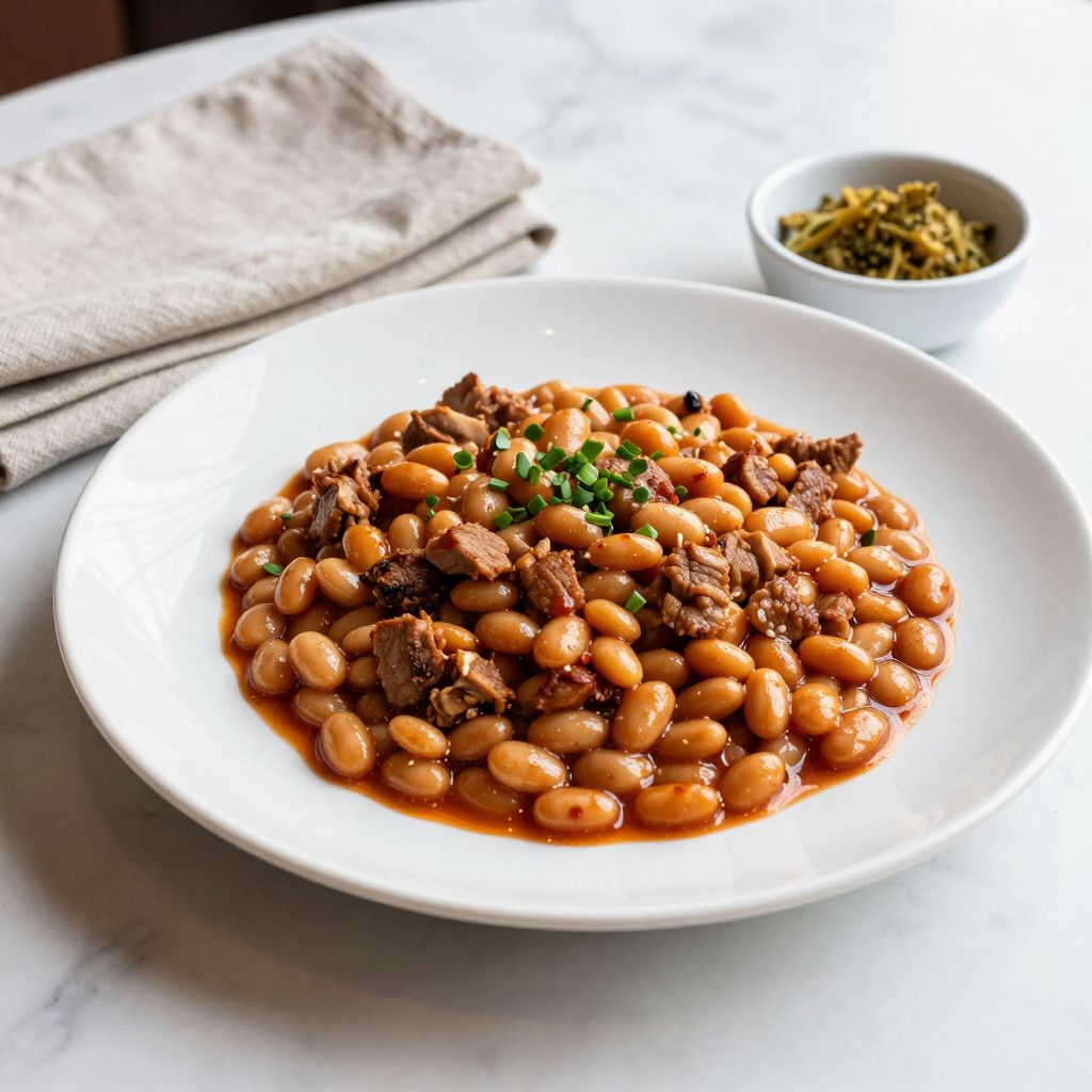 Final Dish of Pork and Beans